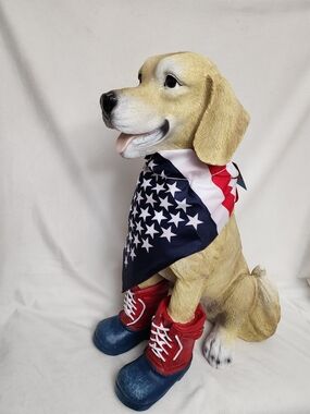 Patriotic Dog Bandana and Boot Set - Red, White & Blue LARGE 27"TALL & 18" LONG